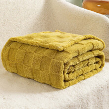 Yellow Flannel Throw Blanket 40x60 in