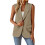 Chaleco informal sin mangas liso para mujer 4