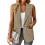 Chaleco informal sin mangas liso para mujer 5