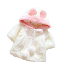 Rabbit Ear Hoodie Coat Fleece Poncho for Toddler Boys and
