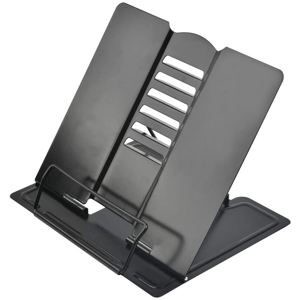 Ergonomic Document Stand, Adjustable Metal Book Stand With Movable Clips, Non-Slip Design For Thick Books And Single Sheets, Portable Reading Rest For 9486358011058