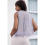 Dame boho crop top med bindebånd foran uden ærmer i mesh chiffon M 4