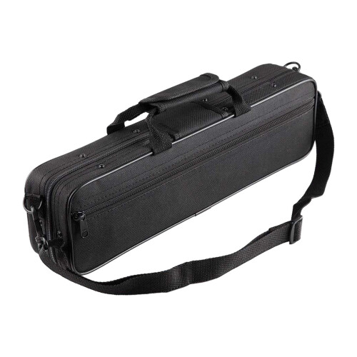 Flute carry case with wear-resistant canvas and adjustable