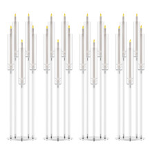 Candelabro alto centrale in acrilico con supporto a 5 bracci e illuminazione a LED.