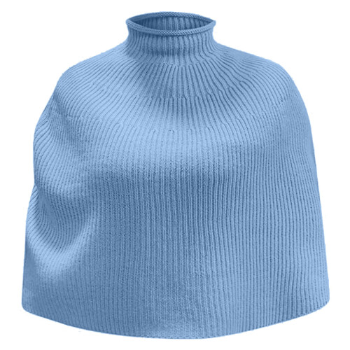 Women's Knitted Turtleneck Cape Shawl Solid Color Waist Coat