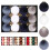 Velvet Christmas Balls 80MM 12PCS Light Blue White Dark 1