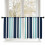 Sheer Curtains Turquoise Dark Blue Vertical Stripes 52x54 1