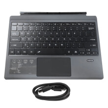 Tastiera wireless rimovibile per Surface Pro 7, touchpad di precisione, connessione Bluetooth 5.0, ricarica tramite Type-C, design ergonomico per una