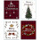 Ensemble de 4 affiches murales de Noël sur toile 1