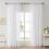 Sheer Curtains Solid Color Lightweight 2-Pack Rod Pocket 1