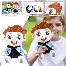 Bréagán Plush Kawaii Piliúr Ainmhithe Líonta Bog Gorm 8.7 orlach
