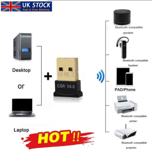 Mini Bluetooth-adapter USB2.0CSR4.0 lydmottaker