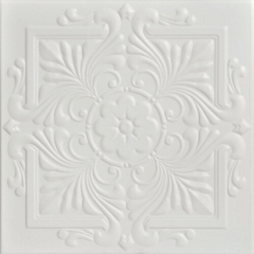 Victorian Foam Ceiling Tile Dove White 8 pcs 21.6 sq ft