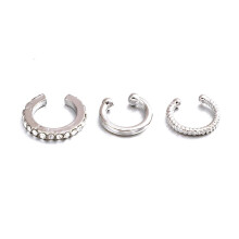 Boucles d'oreilles et manchettes d'oreilles en alliage pour femmes, créoles rondes