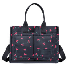 Womens Canvas Tote Bag Purses Casual Print Shoulder Crossbody Bags Multi-pocket Top Handle Work Bag