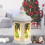 Lanterne de Noël LED à piles, thème neige, 1 1