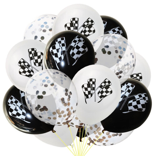 Racing Flag Balloons Unbranded 15 pcs
