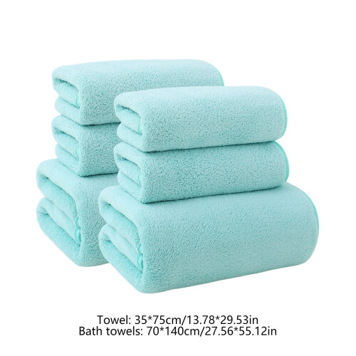 Ensemble de serviettes de bain épaisses, douces et absorbantes (6 pièces) 1