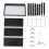 HEMOTON Solar LED Door Number Light Black Plastic 4
