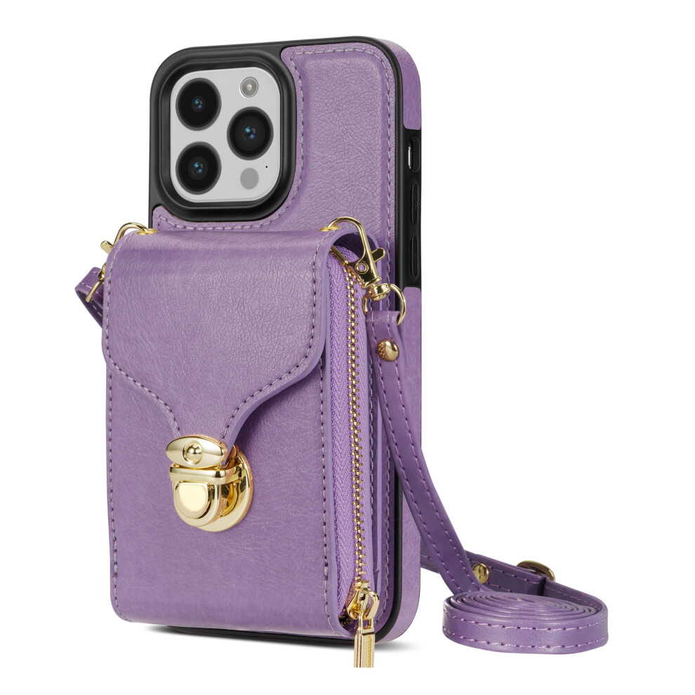 Rfid-Blocking Leather Crossbody Wallet Case For Iphone 14 962125687521