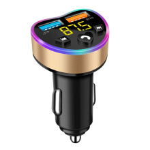 USB Car Adapter Wireless Bluetooth Kit QC3.0 Fast USB Charger Hands- FM Bluetooth Transmitter