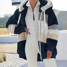 Manteau d'hiver grande taille pour femme, manches longues, coupe ample, ouvert sur le devant