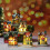 Christmas Village Set with LED Lights 12 Pieces 7