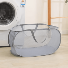 Collapsible Mesh Pop-Up Laundry Basket for Dirty Clothes – Compatible with Bathroom & Household Use