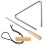 Triangle Dinner Bell Silver Percussion Instrument 1