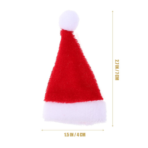 Mini cappelli di Babbo Natale per lecca-lecca, 12 pezzi 1