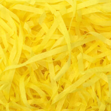 Raffia Paper Shreds 100g, Crinkle Cut Filler for Gift Boxes, Baskets – Yellow #1, Compatible with Christmas, Valentine’s, Wedding & Birthday