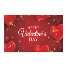 Valentinstag-Bannerstoff, 90 x 150 cm