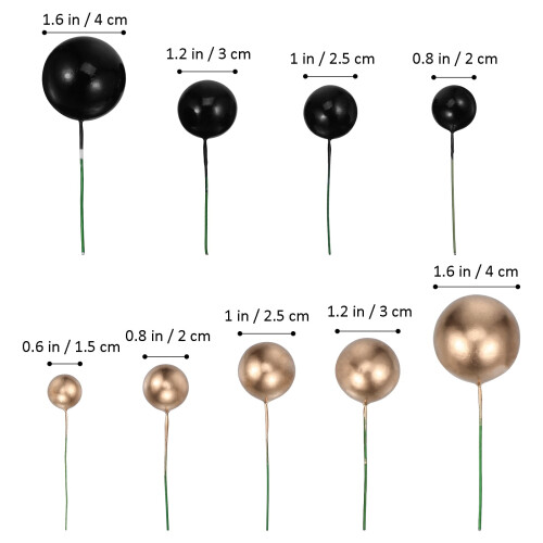 Foam Cake Topper Balls Assorted Colors 66 Pcs 2