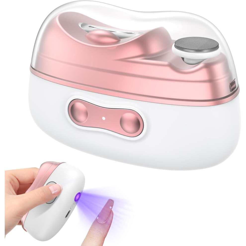 Auto Nail Trimmer with LED and Storage USB Rechargeable
