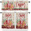Kitchen Curtain Set Red Plaid Gingerbread Pine Design 3 pcs 2