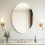 Oval Bathroom Mirror 20x28 in Beveled Frameless 1
