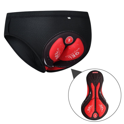 Cueca de ciclismo masculina acolchoada e respirável com forro 3D 2