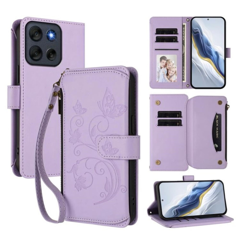 Magnetic Clasp Flip Stand Case For Motorola Moto G56 5G 968604558399