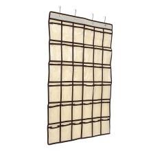 Over the Door Pocket Chart Organizer Beige Non-woven 1 Set