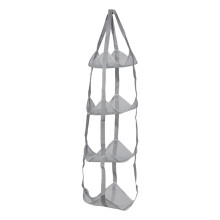 Étagère murale verticale à 4 niveaux, grise, idéale pour ranger ballons de basket et peluches. Convient pour la maison, le garage, la chambre, le