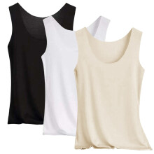 Women's Ice Silk Tank Top - Round Neck, Seamless,