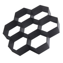 Black Hexagon Garden Path Mold Plastic Paving Brick Mould