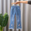 Blauwe flared jeans voor peuters, maat 2T 3