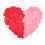 Confetti glitter croí-chruthach do pháirtithe, bándearg, 50g 6