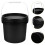 Black plastic paint bucket with lid and handle 1