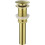 Bathroom Sink Drain Stopper, Push Pop Up Drain with Overflow, Brushed Gold 1