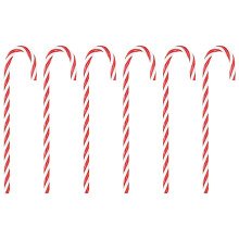 Guirlanda de Natal de arame com pássaros, pingentes de doces e fitas, 15 cm, 6 peças – Decoração natalina leve para árvore, janela, parede e