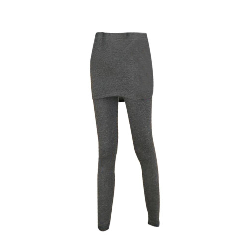 Damen-Leggings mit integriertem Rock, Dunkelgrau 1