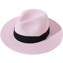 Women Wide Brim Straw Panama Roll up Hat Fedora Beach Sun Hat UPF50+