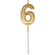 Velas doradas 3D con números del 0 al 9 para cumpleaños, aniversarios y bodas – Decoración para tartas